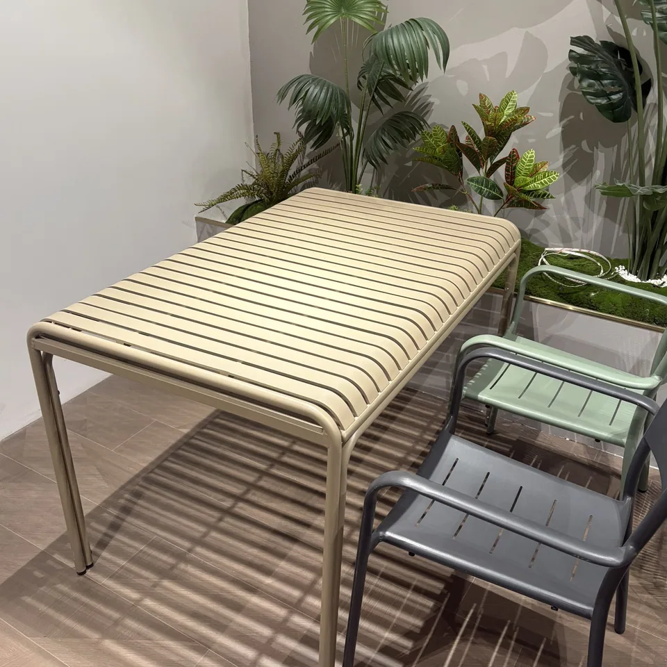 Seawall Slatted Patio Table